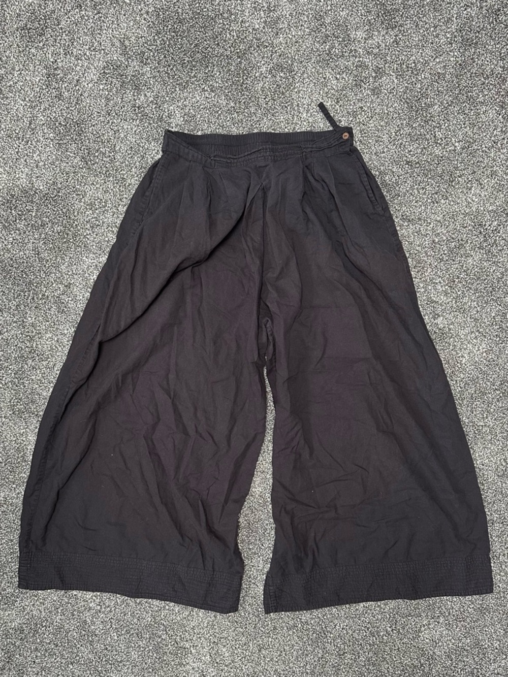 Maelu Wide Leg Black Flowy Pants